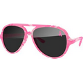 Full Color Wrap Aviator Sunglasses w/ Corner Lens Imprint